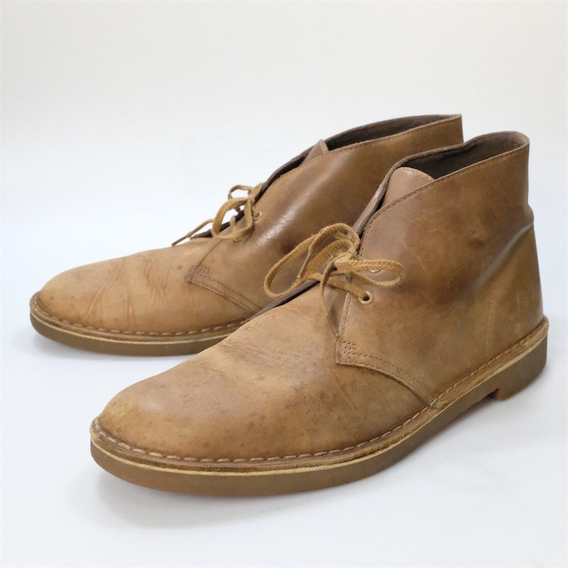 クラークス Clarks デザートブーツ チャッカブーツ メンズ USサイズ： 11 1/2/29.5cm レザーシューズ 革靴 本革 カジュアル 茶 ブラウン f-3314 USA アメカジ BIGサイズ アメリカ古着 【中古】