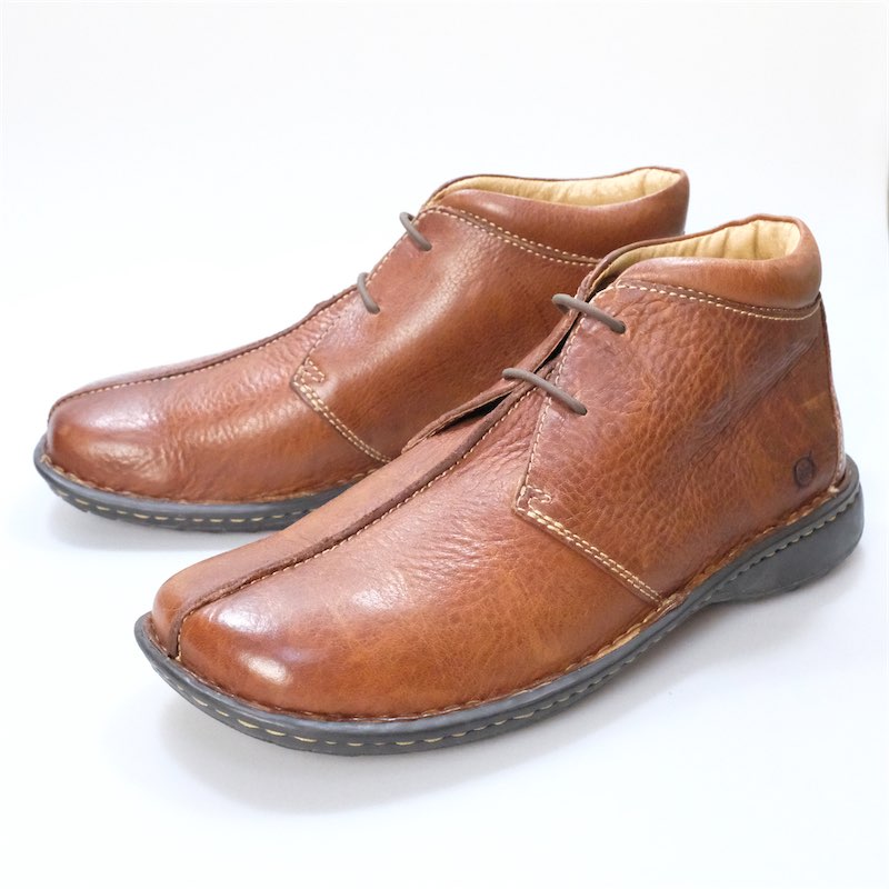 Born デザートトレック チャッカブーツ メンズ USサイズ： 9/27cm レザーシューズ 革靴 本革 カジュアル 茶 ブラウン f-3315 USA アメカジ BIGサイズ アメリカ古着 【中古】