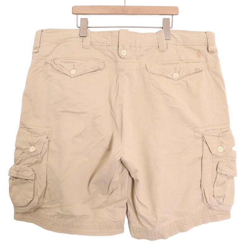 大きいサイズ メンズW40 90's ポロラルフローレン POLO RALPH LAUREN カーゴショーツ カーゴパンツ ショートパンツ 実寸ウエスト103cm ベージュ系 pc-0027 アメカジ ビンテージ オールド 古着 【中古】