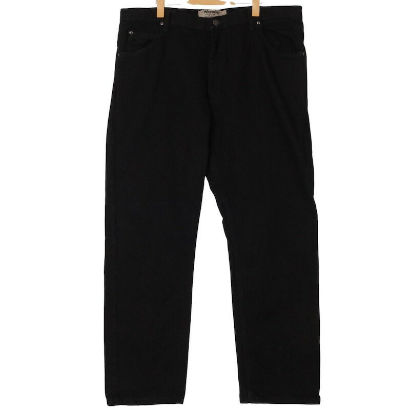 大きいサイズ メンズW40/L30インチ ラングラー Wrangler 10ZM100BK ブラックデニムパンツ Gパン ジーパン ジーンズ 実寸ウエスト106cm ブラック系 黒系 pc-0092 アメカジ ビンテージ オールド 古着 【中古】