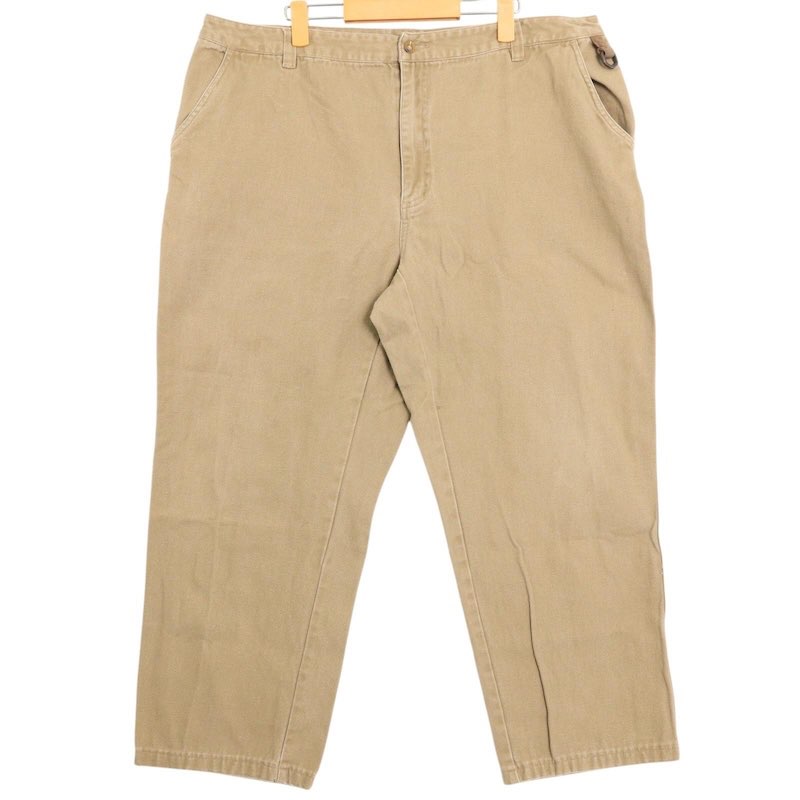 大きいサイズ メンズW42 オービス ORVIS ダック地 ハンティングパンツ ワークパンツ アウトドア チノパン 実寸ウエスト106cm 股下:68.5cm ベージュ系 pc-0334 アメカジ ビンテージ オールド 古着 【中古】
