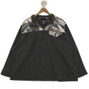 大きいサイズ メンズUS-3XLサイズ MOSSY OAK 異素材切替 ハーフジッププルオーバー ハンティング アウトドア フーディー パーカー 胸囲約150c...