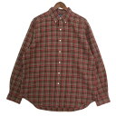 大きいサイズ メンズ17 US-XLサイズ 00's ラルフローレン 長袖ボタンダウンシャツ CLASSIC FIT チェック柄 ブラウン系 胸囲約136cm Ralph Lauren ロングスリーブ アメリカ古着 USED BIG hsc-0076n【中古】