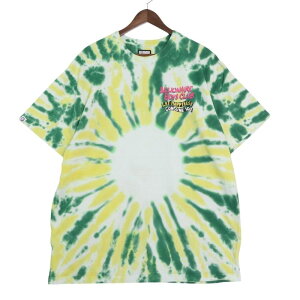 大きいサイズ メンズUS-2XLサイズ BILLIONAIRE BOYS CLUB ビリオネア・ボーイズ・クラブ クルーネック 半袖タイダイTシャツ タイダイ染 総柄Tシャツ ヒッピー フェス 胸囲約132cm マルチカラー系 tc-0116n アメカジ BIGサイズ アメリカ古着 【中古】