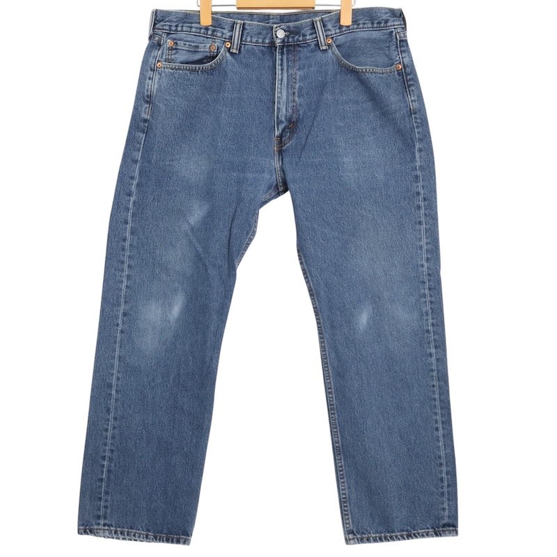 大きいサイズ メンズW38 リーバイス 505 REGULAR FIT デニムパンツ ストレート ジッパーフライ ブルー 実寸約ウエスト99cm 股下74cm Levi's ジーンズ ジーパン アメリカ古着 USED BIG あす楽対応 hpc-0024【中古】