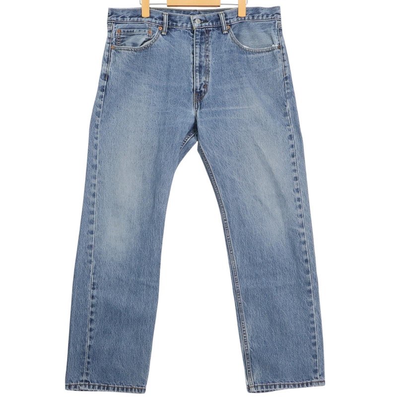 大きいサイズ メンズW38 リーバイス 505 REGULAR FIT デニムパンツ ストレート ジッパーフライ ブルー 実寸約ウエスト97cm 股下78cm Levi's ジーンズ ジーパン アメリカ古着 USED BIG あす楽対応 hpc-0026【中古】