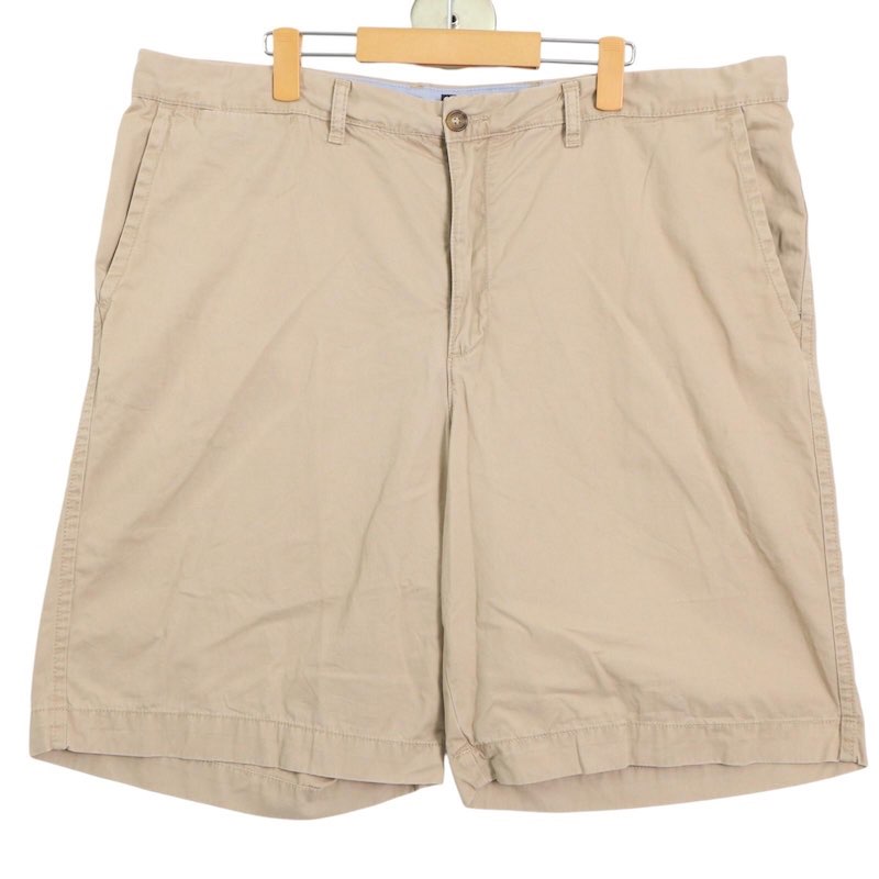 大きいサイズ メンズW42サイズ トミーヒルフィガー TOMMY HILFIGER ノータック チノショーツ トミーチノ チノパン ショートパンツ 実寸ウエスト109cm ベージュ系 pc-0454 アメカジ ビンテージ オールド 古着 【中古】