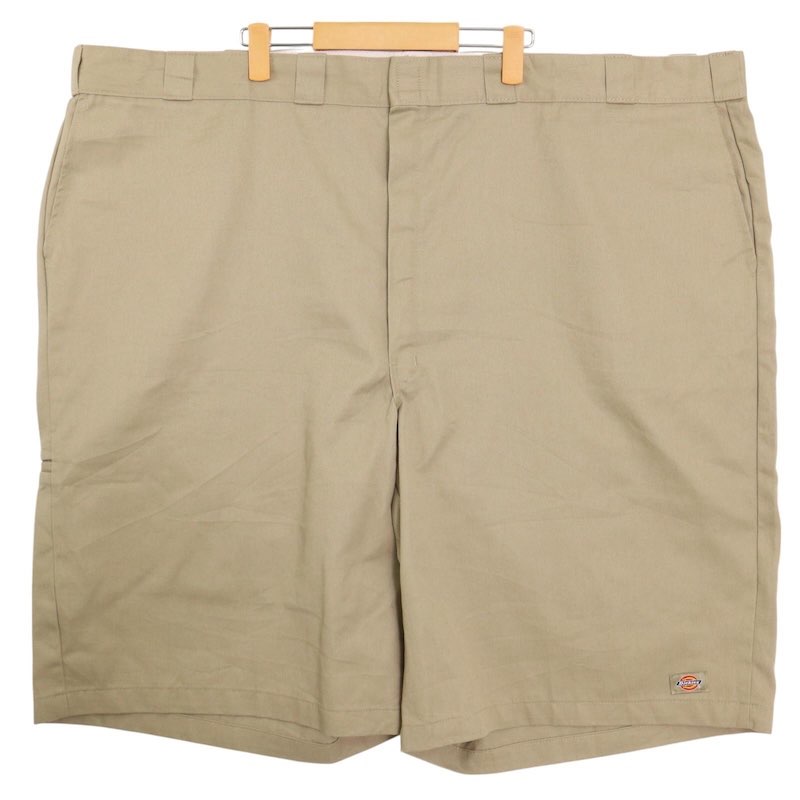 大きいサイズ メンズW56サイズ ディッキーズ Dickies 42283KH T/Cツイル ワークショーツ ワークパンツ ショートパンツ 実寸ウエスト144cm ベージュ系 pc-0466 アメカジ ビンテージ 古着 【中古】