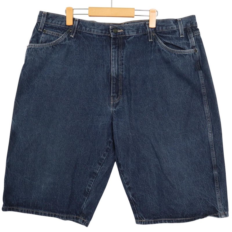 大きいサイズ メンズW42 ディッキーズ デニムショートパンツ 濃紺系 ウエスト実寸約109cm Dickies ショーツ ハーパン ハーフパンツ ワーク カジュアル アメリカ古着 USED BIG hpc-0031 【中古】