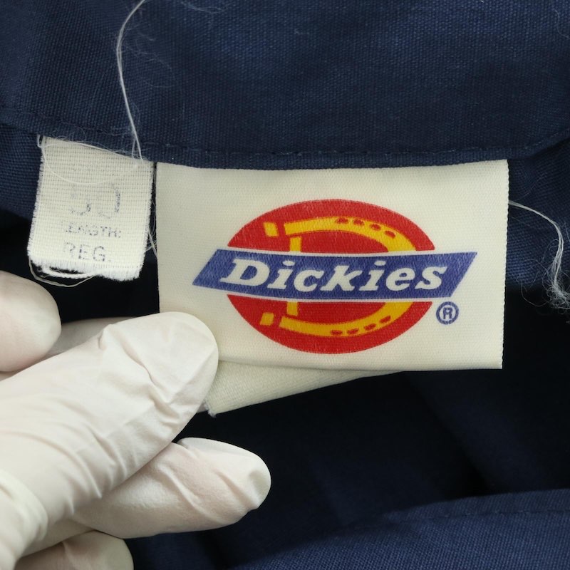 大きいサイズ メンズUS-50R オールド ディッキーズ Dickies 半袖オールインワン つなぎ ワークウエア パンツ 実寸ウエスト 113cm ネイビー系 pc-0520 アメカジ ビンテージ 古着 【中古】