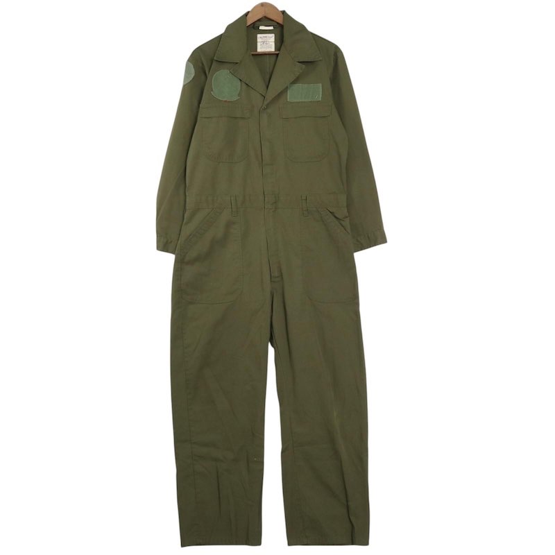大きいサイズ メンズUS-42Rサイズ 90's FROPPER INTERNATIONAL, ING. COVERALL, UTILITY ミリタリー オールインワン つなぎ 実寸ウエスト95cm 股下：71.5cm pc-0559 アメカジ ビンテージ オールド 古着 【中古】