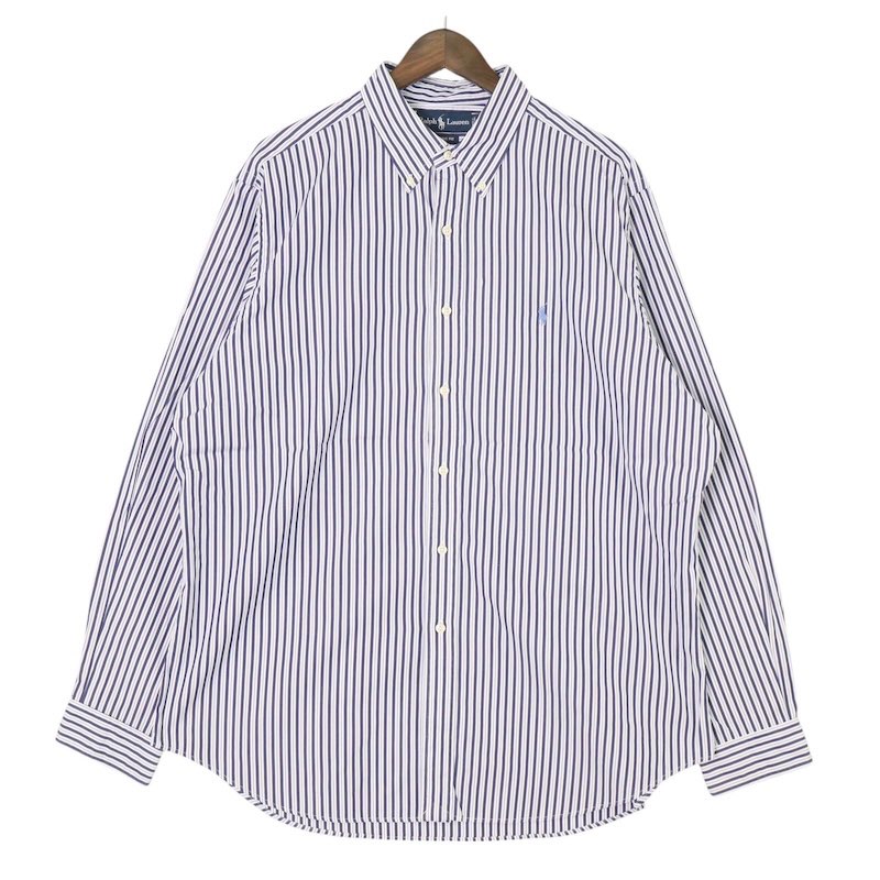 礭 US-XL 쥿 ե Ralph Lauren CLASSIC FIT Ĺµܥ󥷥 奢 BD ɥ 142cm ȥ饤 ͥӡ sc-0666n ᥫ BIG ꥫ š
