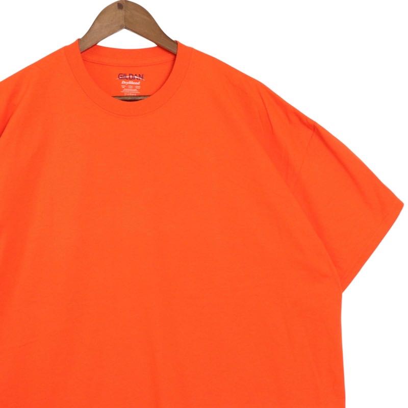 Talla grande hombre US-2XL Talla Gildan Cuello redondo Manga corta Camiseta Color Sólido Naranja Circunferencia del pecho Aprox. 131cm Gildan America Vintage Usado grande hsc-0695n [usado] — vista 3