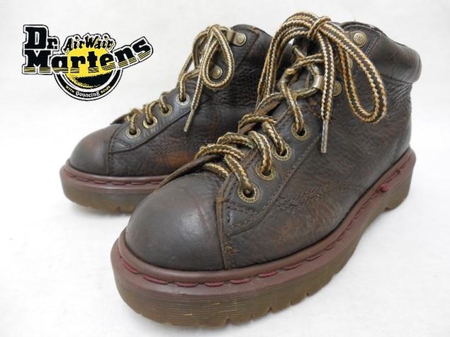 希少廃盤英国製！【Dr.Martens : ドクターマーチン】7ホール モンキーブーツ/ワークブーツ【サイズ：UK 5/ 24cm】【カラー：ダークブラウン系】f-2155【中古】【USED】【古着】【あす楽対応】【メンズ レディース 靴】