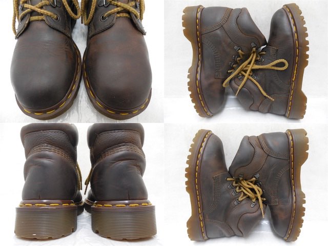 希少廃盤英国製！【Dr.Martens : ドクターマーチン】プレーントゥワークブーツ【サイズ：UK5/24cm】【カラー：ダークブラウン系】f-2766【中古】【USED】【古着】【あす楽対応】【メンズ レディース 靴】【160201】