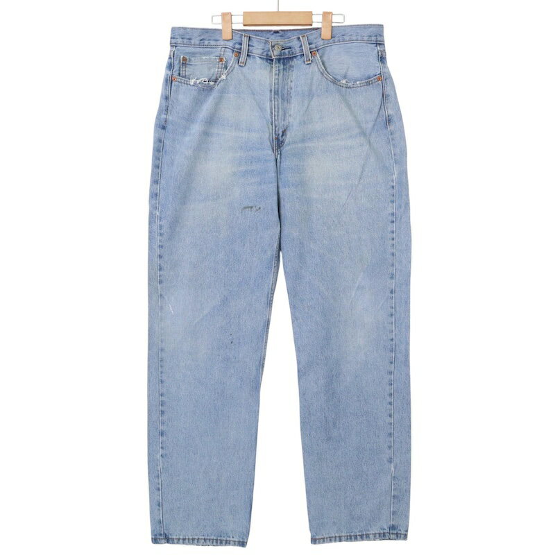 大きいサイズ メンズW36 リーバイス 550 RELAXD FIT デニムパンツ リラックステーパード 薄ヒゲ落ち ブルー 実寸約ウエスト93cm 股下82.5cm Levi's 00550-4834 ジーンズ ジーパン アメリカ古着 USED hpc-0095【中古】