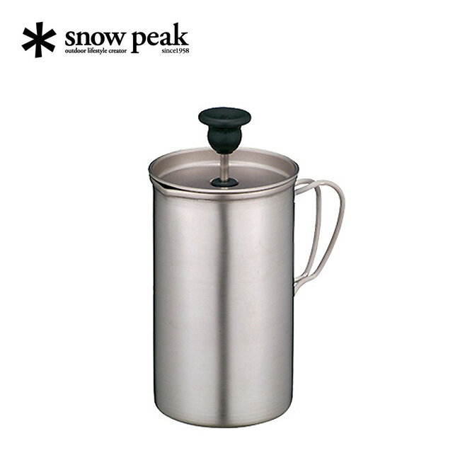 コーヒーメーカー（アウトドア用） スノーピーク チタンカフェプレス 3カップ snow peak Titanium Cafe Press CS-111 コーヒープレス フレンチプレス コーヒーメーカー ペーパーフィルター不要 直火 ポット アウトドア キャンプ バーベキュー おうちカフェ 【正規品】