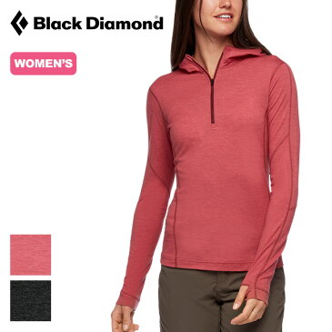 ブラックダイヤモンド 【ウィメンズ】ソリューション150メリノベースレイヤー1/4ジップ フーディー Black Diamond Solution150 Merino Base layer Quarter Zip Hoody レディース BD62837 トップス フーディ ベースレイヤー 登山 キャンプ アウトドア 【正規品】