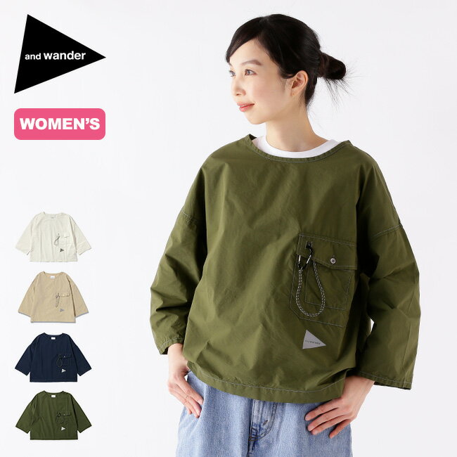 アンドワンダー コーデュラタイプライタープルオーバー and wander CORDURA typewriter pullover レディース ウィメンズ 5741183102 トップス シャツ 半袖 キャンプ アウトドア 【正規品】