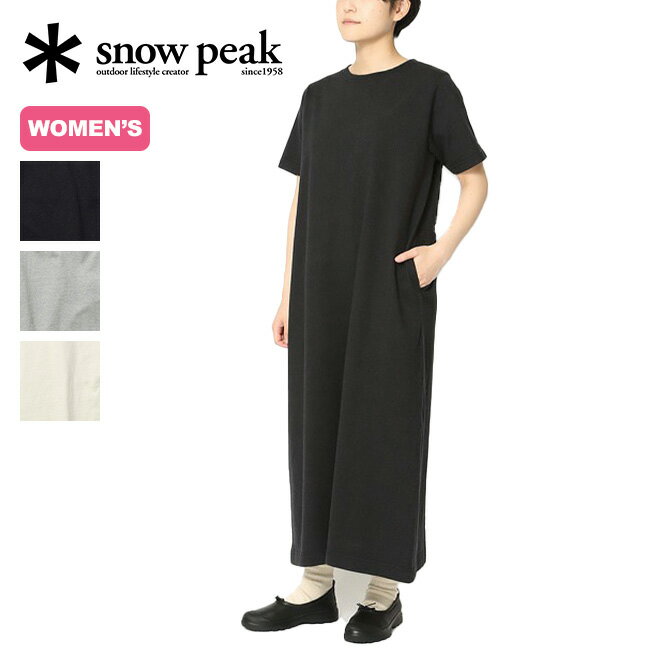 【豪華キャンペーン開催中】スノーピーク リサイクルコットンヘビードレス snow peak Recycled Cotton Heavy Dress レディース SW-22SW401 ワンピース ワンピ 半袖 Tシャツ カットソー ティシャツ おしゃれ キャンプ アウトドア 【正規品】