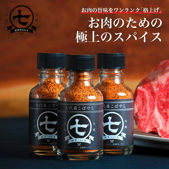 お肉専用スパイス 七代目こばやし ステーキ 魚料理 BBQ バーベキュー 調味料 粉末 美味しい キャンプ アウトドア 【正規品】