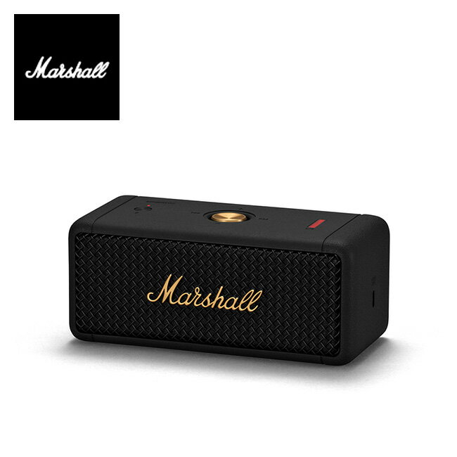 マーシャル エンバートン ワイヤレススピーカー Marshall EMBERTON EMBERTON-BLACK-AND-BRASS ポータブルスピーカー コンパクト シンプル 防水 キャンプ アウトドア 【正規品】