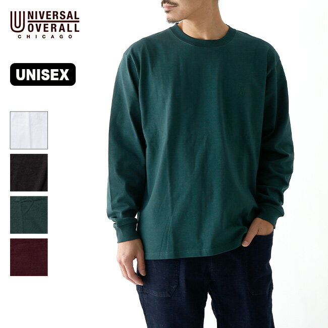 ユニバーサルオーバーオール UO エンブロイダリーL/S ユニセックス UNIVERSAL OVERALL メンズ ウィメンズ レディース U2233210-A トップス Tシャツ 長袖 ロンT カットソー プルオーバー キャンプ アウトドア 【正規品】