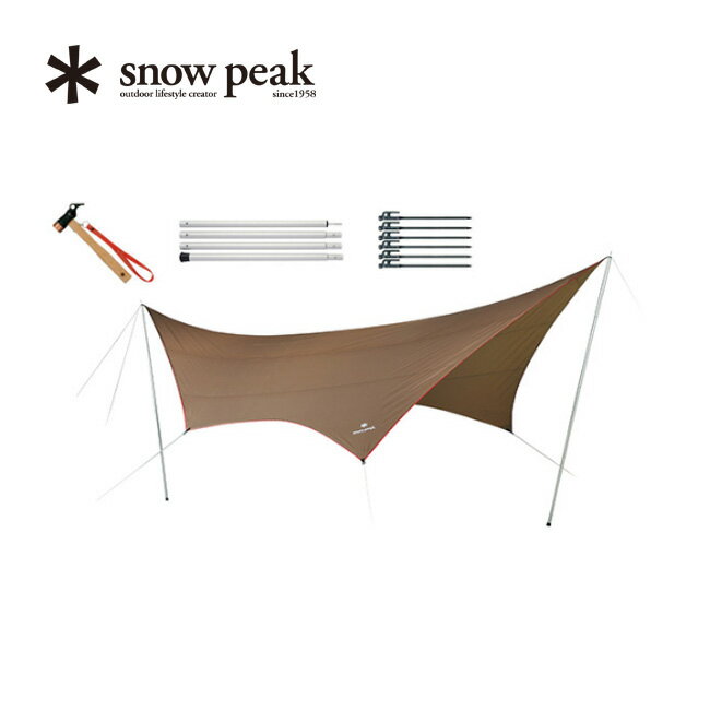 スノーピーク HDタープ シールド ヘキサ L Proセット snow peak HD-Tarp Hexa Pro. L Set TP-862S タープ 6人用 おしゃれ キャンプ アウトドア