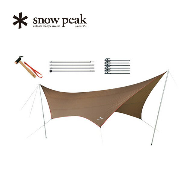 スノーピーク HDタープ シールド ヘキサ L Proセット snow peak HD-Tarp Hexa Pro. L Set TP-862S タープ 6人用 キャンプ アウトドア