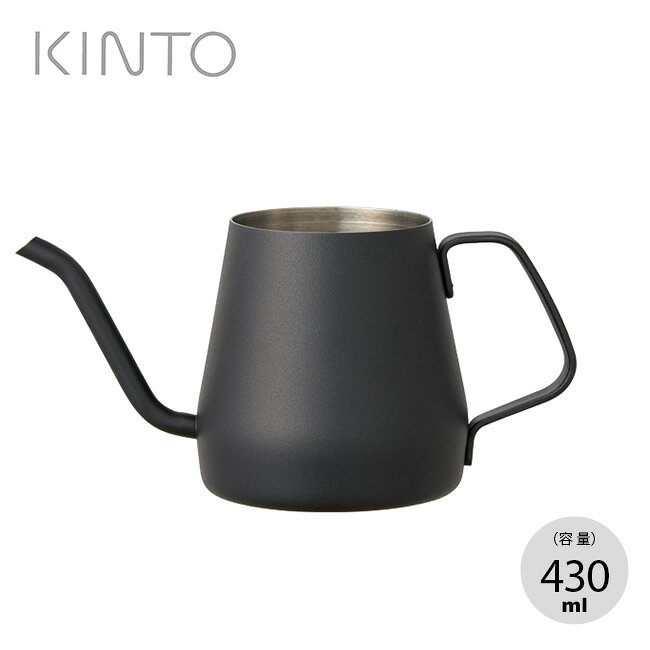 キントー プアオーバーケトル430ml ブラック KINTO やかん ドリップ コーヒー 珈琲 おしゃれ キャンプ アウトドア 【正規品】 canpanera-10083107 OutdoorStyle サンデーマウンテン パッケージ画像