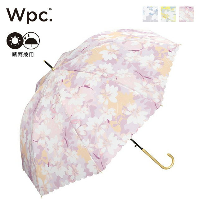 ワールドパーティー ペールトーンフラワー Wpc. 20858-02 傘 長傘 ジャンプ傘 アンブレラ 花柄 雨具 雨傘 雨天兼用 日傘 UVカット キャンプ アウトドア ギフト 【正規品】