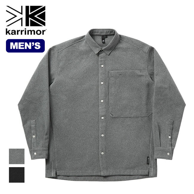 楽天OutdoorStyle サンデーマウンテンカリマー ブラッシュドウーブンL/Sシャツ karrimor brushed woven L/S shirts メンズ 101445 シャツ 襟シャツ カジュアルシャツ フランネルシャツ ロングスリーブ 長袖 トップス カジュアル 撥水 保温 抗菌 キャンプ アウトドア