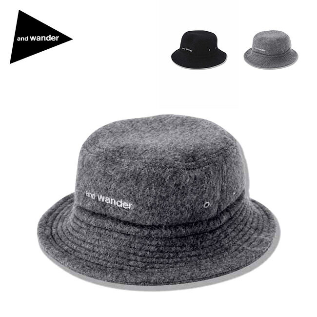 アンドワンダー ウールメルトンハット and wander wool melton hat メンズ レディース ユニセックス 5742286152 帽子 トラベル 旅行 キャンプ アウトドア