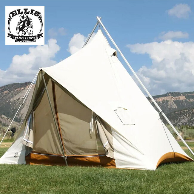 エリスキャンバステント プレーリーテント12ft フロア一体型煙突ポート付き Ellis Canvas Tents The Prairie Tent 12ft ファミリー 家族 テント キャンプ アウトドア 【正規品】