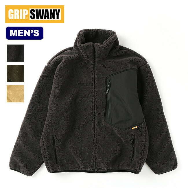 グリップスワニー ギアポケットフリースジャケット GRIP SWANY GEAR POCKET FLEECE JKT メンズ GSJ-72 フリースジャケット アウター フリース ボアジャケット 保温 シンプル キャンプ アウトドア 【正規品】