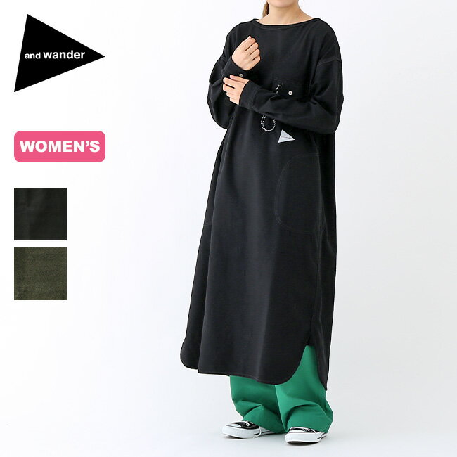 アンドワンダー サーモネルチュニック【ウィメンズ】 and wander thermonel tunic レディース 5742283382 トップス ワンピース ロングスカート キャンプ アウトドア フェス 【正規品】