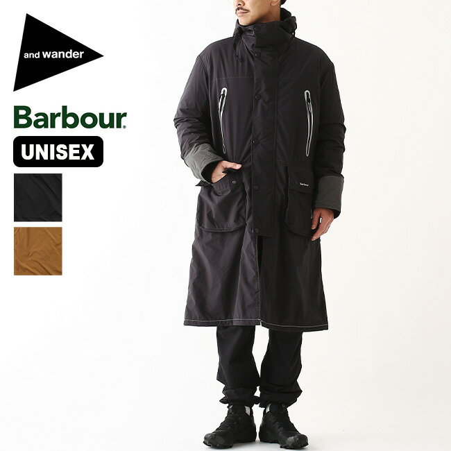 楽天OutdoorStyle サンデーマウンテン【SALE 50％OFF】バブアー×アンドワンダー バブアーアンドワンダーInsu Barbour×and wander メンズ レディース ユニセックス 5742281981 アウター ジャケット コート トップス 防寒 防水 冬 ロングコート ロング丈 おしゃれ キャンプ アウトドア 【正規品】