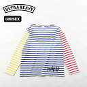 ウルトラヘビー GFGSクレイジーボーダー・ミッドレイヤー ULTRA HEAVY UH22FW_07 Tシャツ ティシャツ 長袖 ロングスリーブ ロンT カットソー トップス おしゃれ キャンプ アウトドア