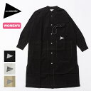 アンドワンダー コーデュラタイプライターロングシャツ and wander CORDURA typewriter long shirt 【ウィメンズ】5743183048 レディー..