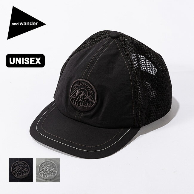 アンドワンダー バックメッシュキャップ and wander back mesh cap 5743186134 キャップ 帽子 キャンプ アウトドア 【正規品】