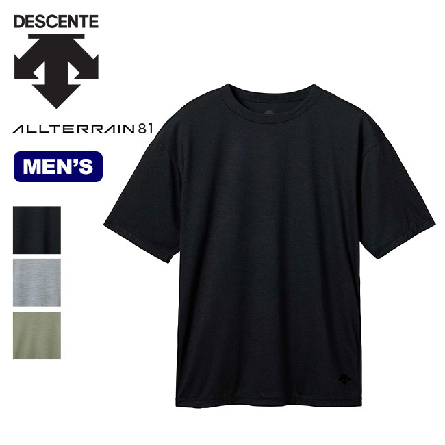 デサントオルテライン81 ウールH/Sシャツ DESCENTE ALLTERRAIN81 WOOL H/S SHIRT メンズ DOMVGA65 トップス カットソー プルオーバー Tシャツ 半袖 アウトドア キャンプ フェス 【正規品】