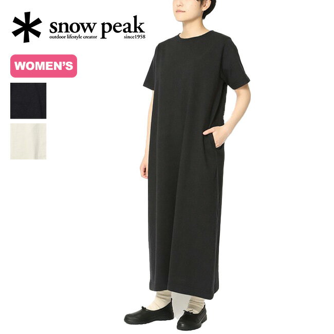 スノーピーク リサイクルコットンヘビードレス snow peak Recycled Cotton Heavy Dress レディース SW-22SW401 ワンピース ワンピ 半袖 Tシャツ カットソー ティシャツ おしゃれ キャンプ アウトドア 【正規品】