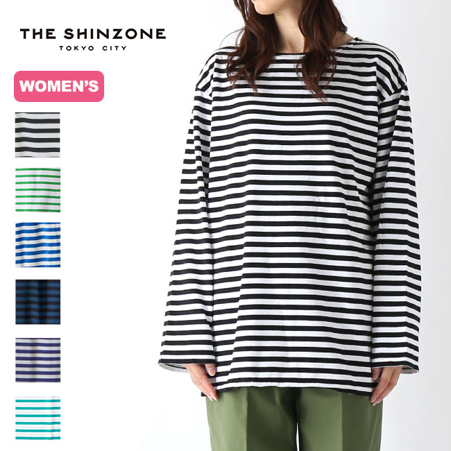  󥾡 ޥܡTEE THE SHINZONE MARINE BORDER TEE ǥ  19SMSCU93 ȥåץ åȥ T ץ륪С  ȥɥ ʡ