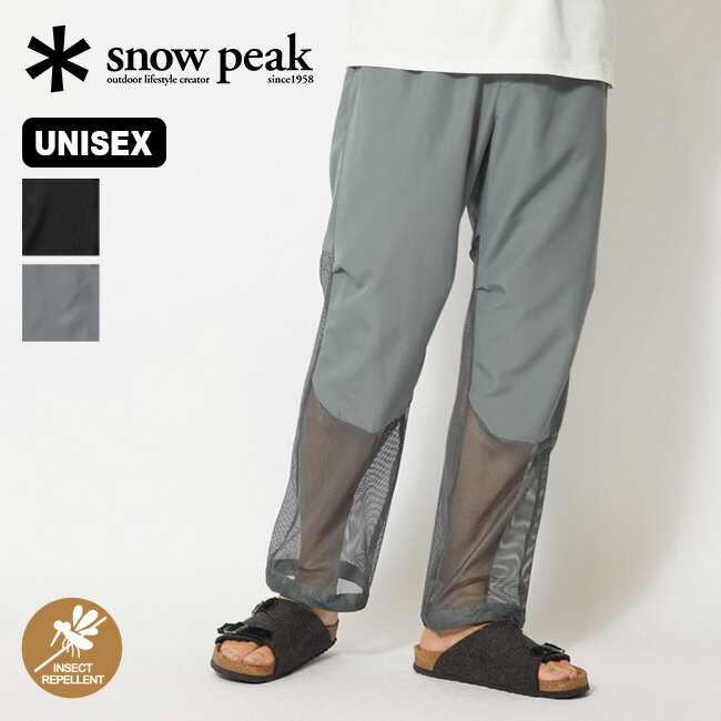 【SALE 30%OFF】スノーピーク インセクトシールドメッシュパンツ snow peak Insect Shield Mesh Pants メンズ レディース ユニセックス PA-23SU009 虫よけ 虫対策 ボトムス ロングパンツ 長ズボン おしゃれ キャンプ アウトドア 【正規品】