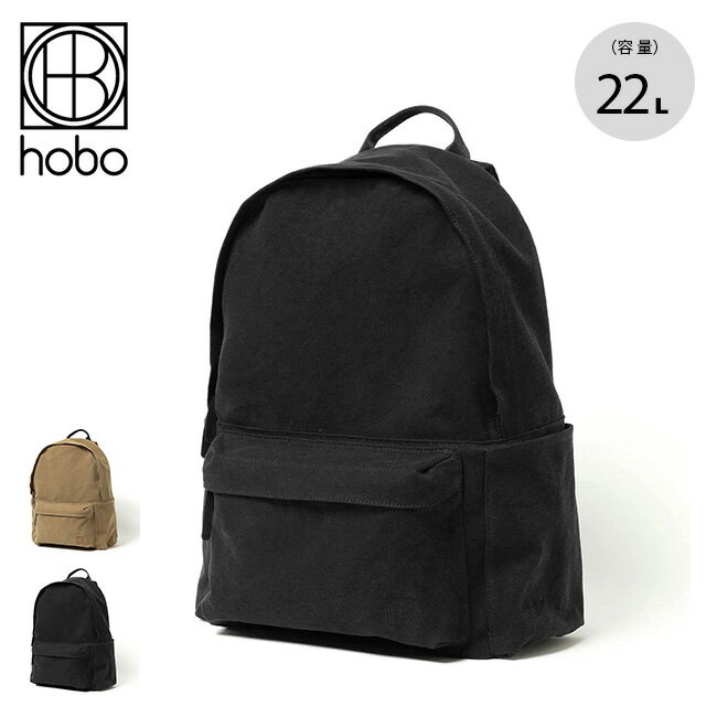 【SALE 40 OFF】ホーボー エブリデイバックパック コットンキャンバス ヴィンテージウォッシュ hobo EVERYDAY BACKPACK COTTON CANVAS VINTAGE WASH HB-BG4003 デイパック リュック シンプル 帆布 本革 古着 通勤 通学 PC収納 22L 男女兼用 アウトドア キャンプ 【正規品】