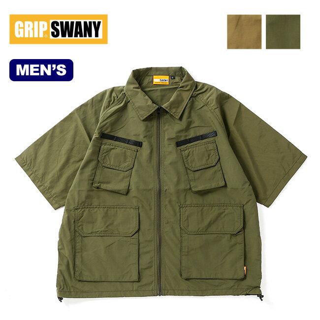 グリップスワニー アウトドア トップス メンズ 【SALE 20%OFF】グリップスワニー ギアポケットシャツ GRIP SWANY GEAR POCKET SHIRT GSS-36 メンズ 襟シャツ 半袖 トップス ショートスリーブ キャンプ アウトドア 【正規品】