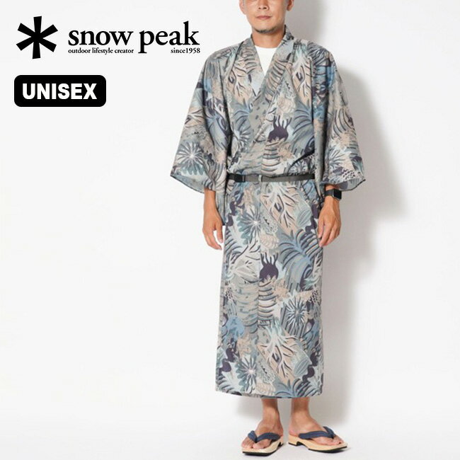 スノーピーク アウトドアキモノ プリンテッドブリーザブルクイックドライ snow peak apparel OUTDOOR KIMONO Printed Breathable Quick Dry メンズ レディース ユニセックス YT-23SU002 トップス 羽織り 着物 ロングコート アパレル キャンプ アウトドア 