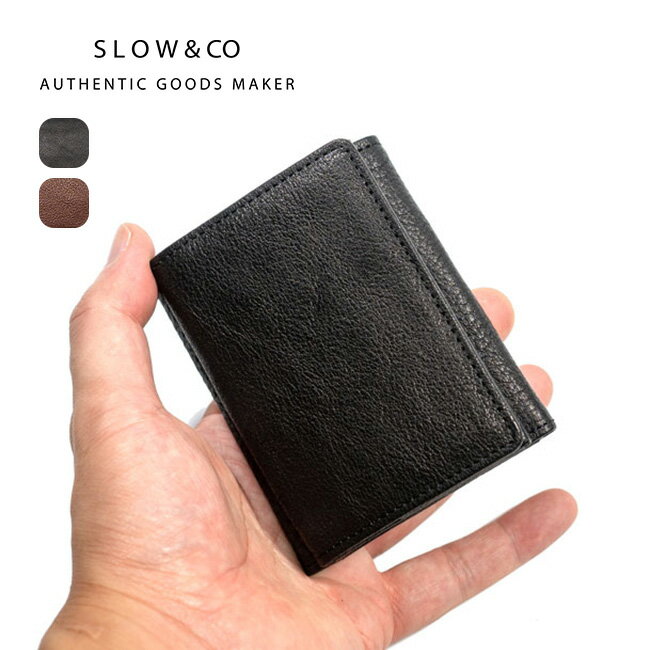 ブライドルレザー 財布（メンズ） スロウ フィーノトライフォルドミニウォレット SLOW fino trifold miniwallet 333S126L 小銭入れ 財布 牛革 二つ折り コンパクト アクセサリー ブライドルレザー プレゼント キャンプ アウトドア ギフト 【正規品】