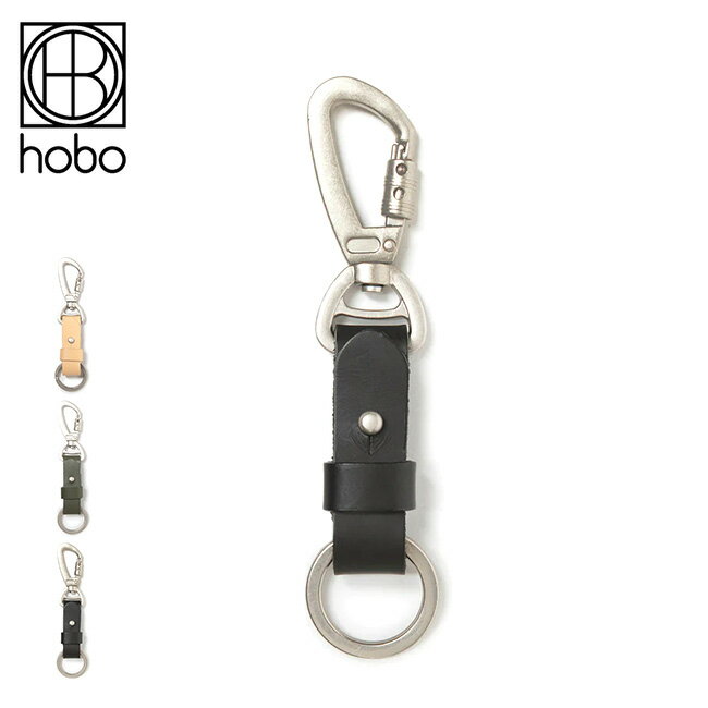 ホーボー スムースカウレザー ボタンスタッドキーリング hobo BUTTON STUD KEY RING SMOOTH COW LEATHER HB-A4102 キーホルダー カラビナ カギ 鍵 牛革 日本製 アウトドア キャンプ 