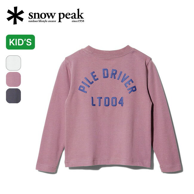 スノーピーク フォームプリンテッドL/S Tシャツパイルドライバー snow peak Kids Foam Printed L/S Tshirt Pile Driver ジュニア 子供 TS-23AK004 ティシャツ 長袖 ロングスリーブ ロンT カットソー トップス キャンプ アウトドア